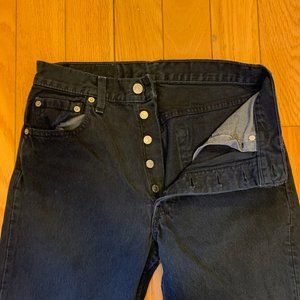 Vintage 90s Levi's 501 Button Up Waist - Dark Blue